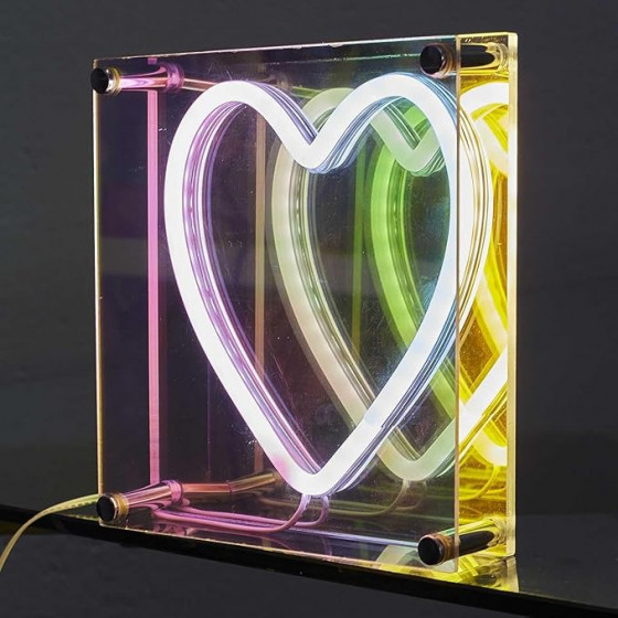 Lampe Acrylique LED Effet Néon Coeur