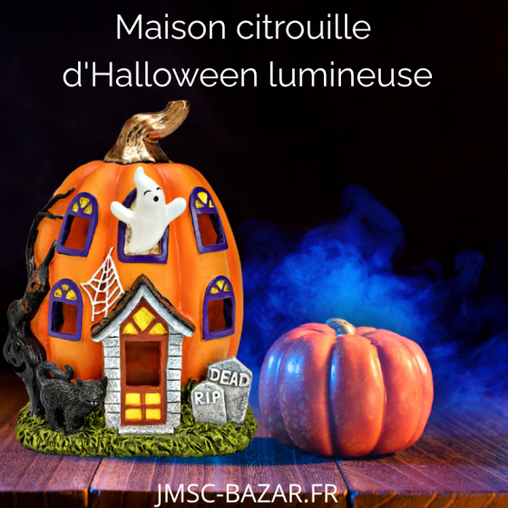 Maison citrouille d'Halloween lumineuse