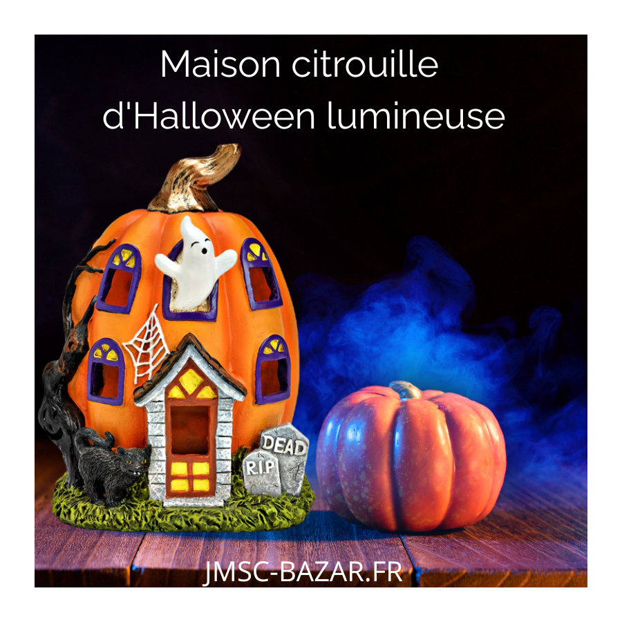Maison citrouille d'Halloween lumineuse