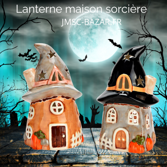 Lanterne d'Halloween en céramique