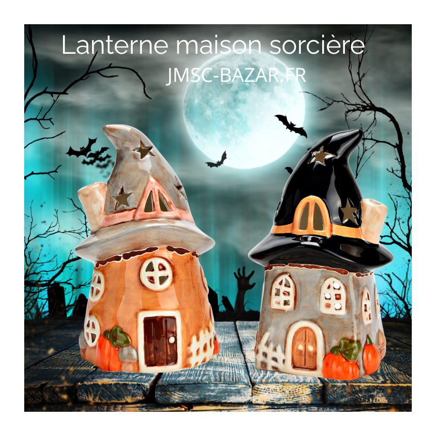 Lanterne d'Halloween en céramique