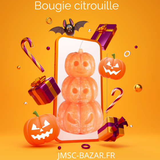 Bougie citrouille d'Halloween
