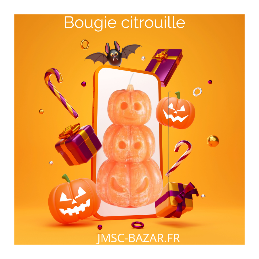Bougie citrouille d'Halloween