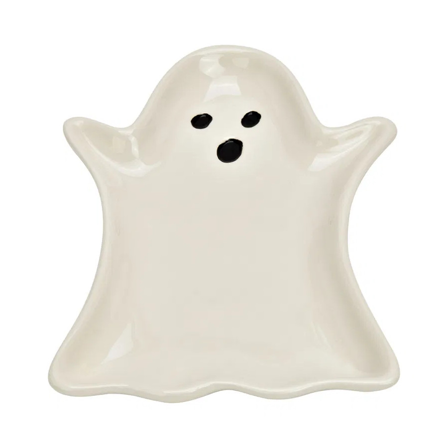 Assiette décorative fantôme Halloween
