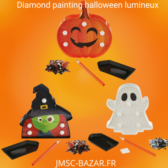 Diamond painting halloween lumineux