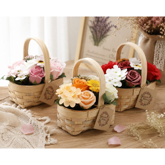 Panier en fleurs de savon