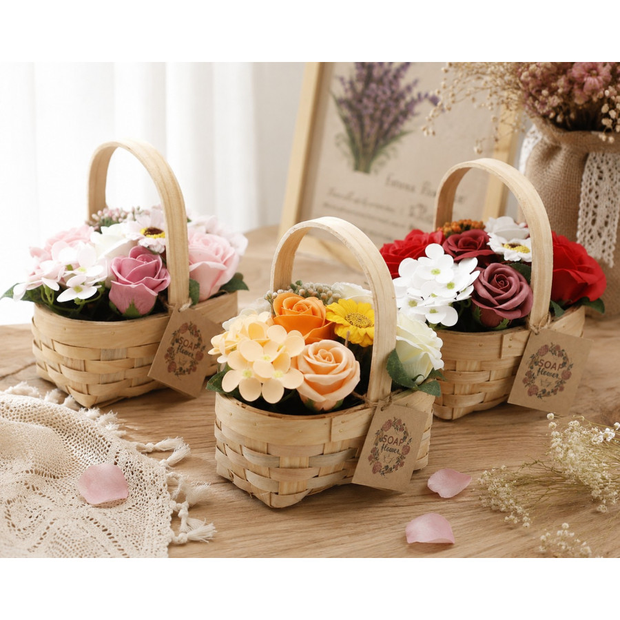 Panier en fleurs de savon