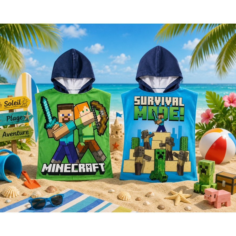 Poncho de bain Minecraft