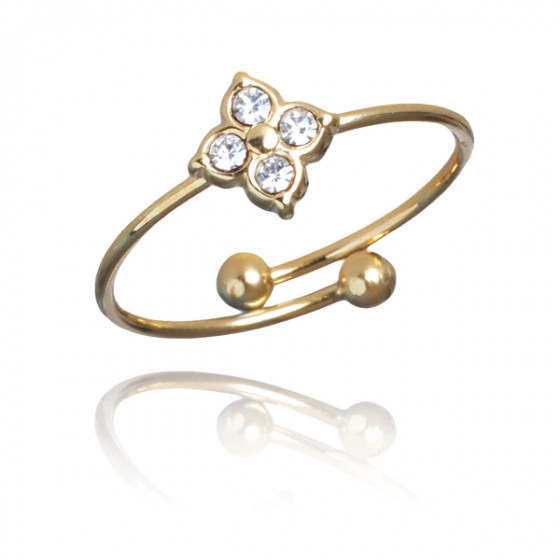 Bague Fleur Élégance Doré