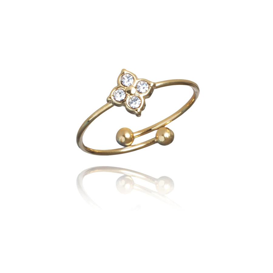 Bague Fleur Élégance Doré