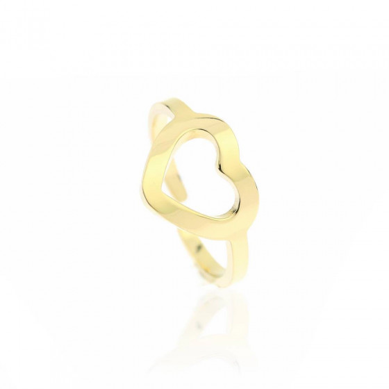 Bague Cœur Minimaliste – Acier Inoxydable Doré