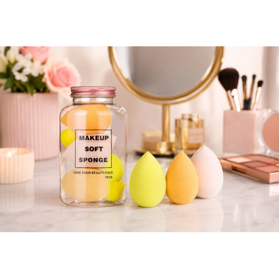 Lot de 7 Éponges Maquillage – Application Précise & Fini Naturel