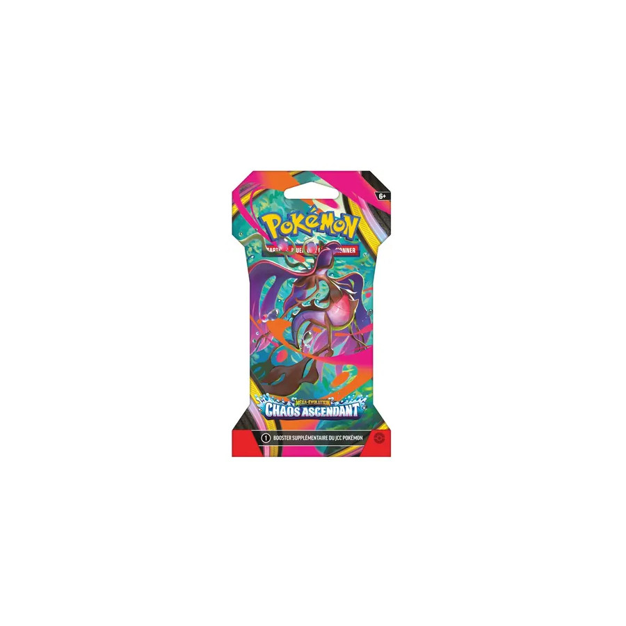 Booster Pokémon EV8.5 – Méga-Évolution : Chaos Ascendant – Blister 1 Booster (Visuel aléatoire) – FR