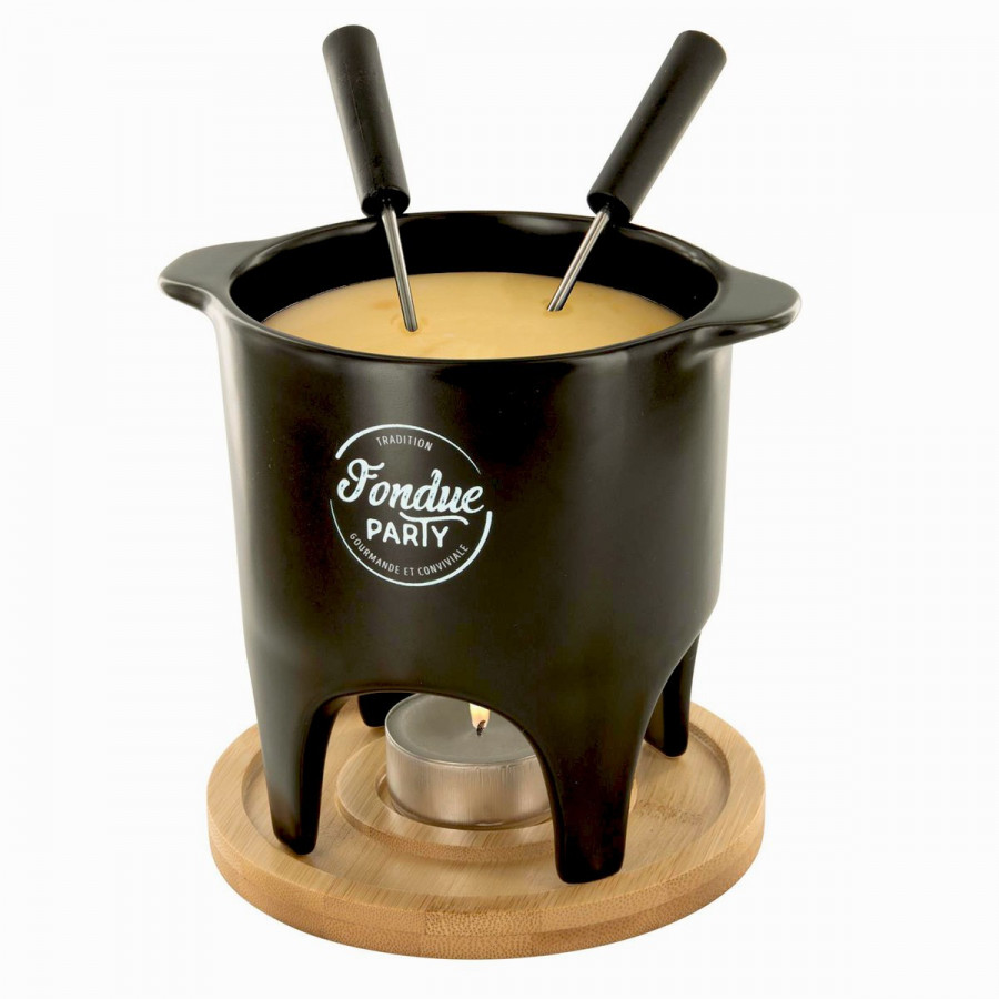 Service à Fondue 2 Personnes Dimensions : d. 11,8 x h. 15 cm matièr...