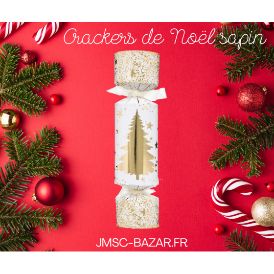 Coffret de 6 crackers de noël sapin